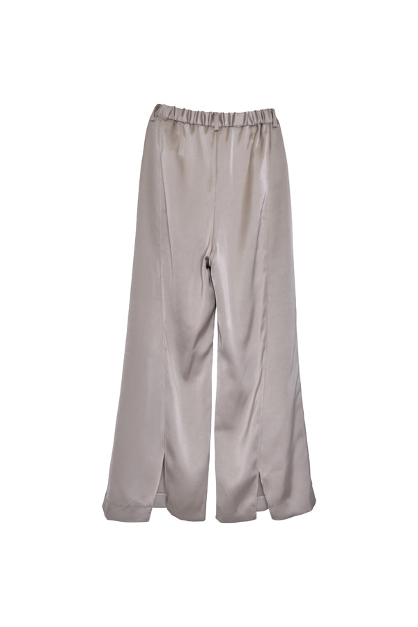 【Nora Lily】「elle」Slit Flare Pants-Light GREY-224760075-11F