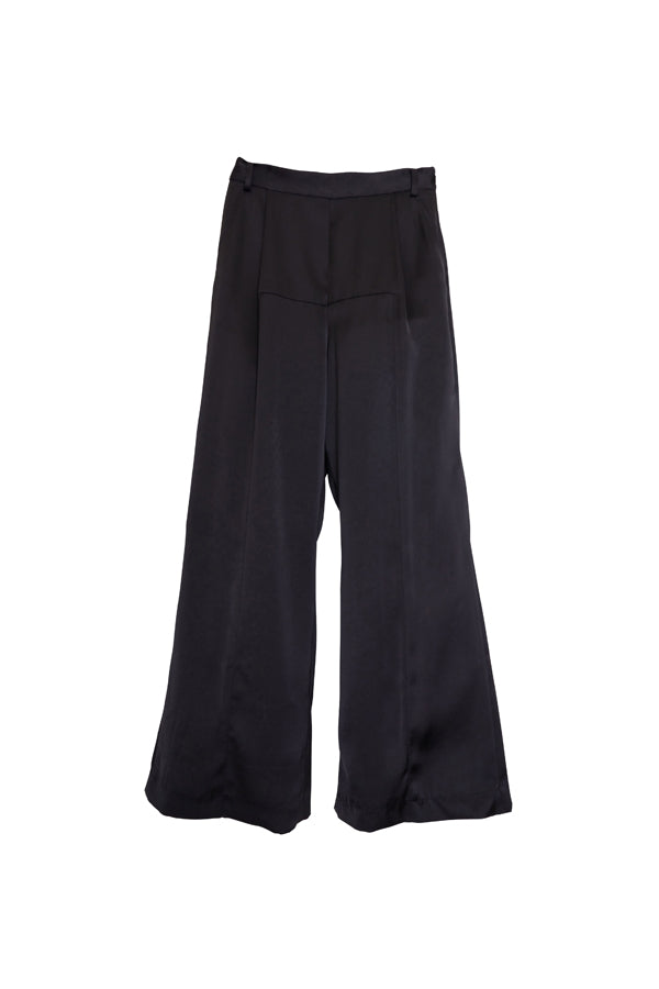 【Nora Lily】「elle」Slit Flare Pants-BLACK-224760075-19F