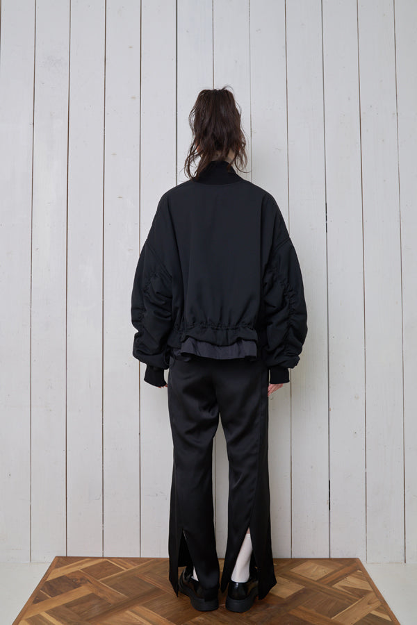 【Nora Lily】「elle」Slit Flare Pants-BLACK-224760075-19F