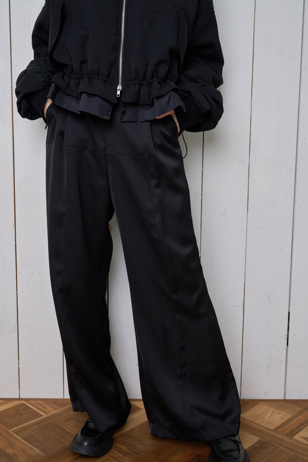 【Nora Lily】「elle」Slit Flare Pants-BLACK-224760075-19F