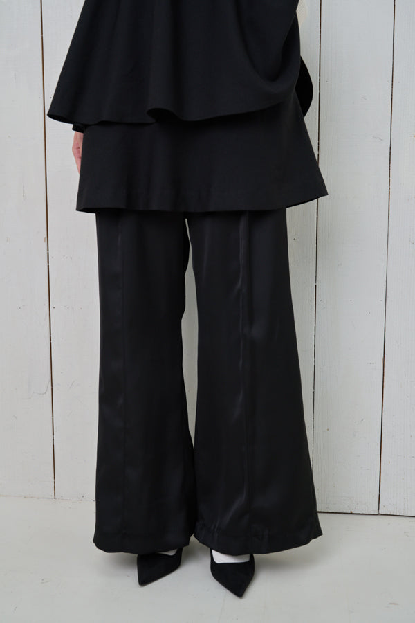 【Nora Lily】「elle」Slit Flare Pants-BLACK-224760075-19F