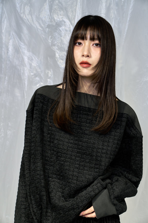 【Nora Lily】Fluffy Popping Tops-BLACK-224780118-19F