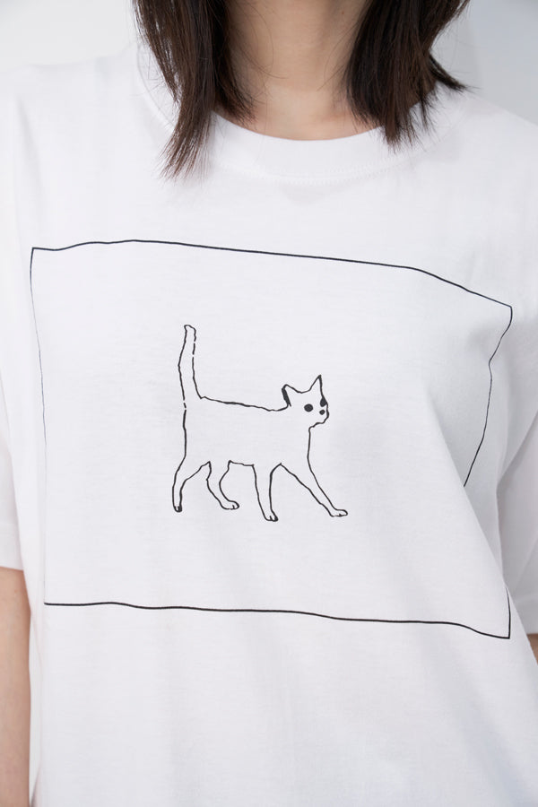 【Nora Lily】Cage Cat S/S Tee-White-225320001-01L