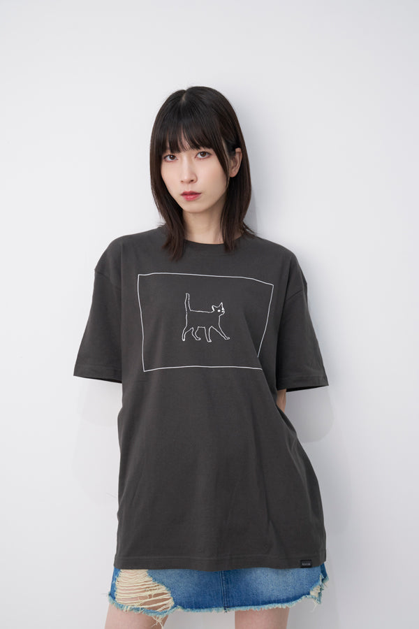 【Nora Lily】Cage Cat S/S Tee-Chacoal-225320001-13L
