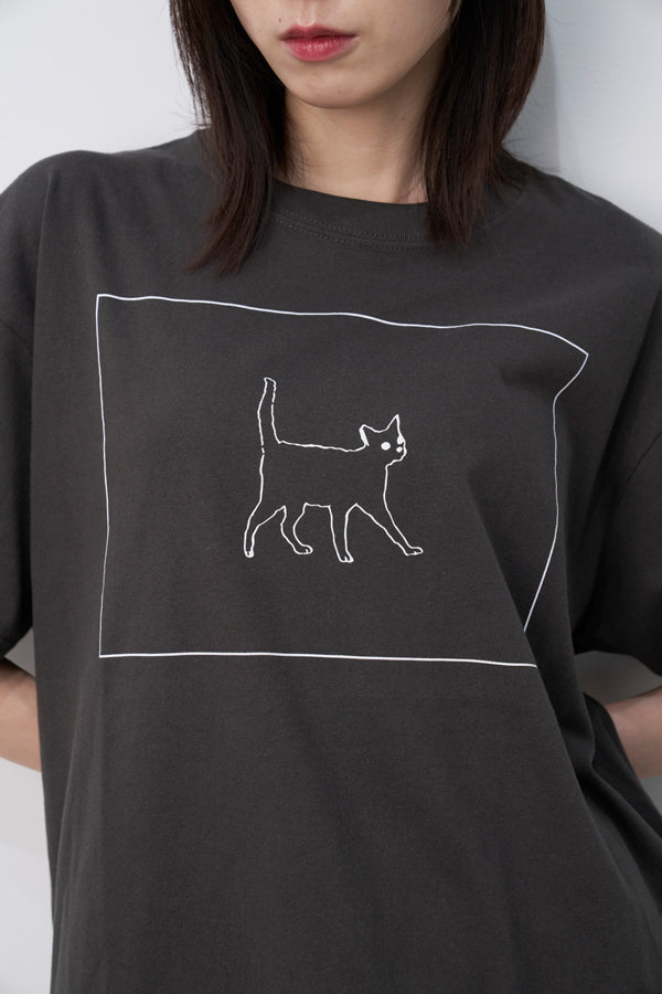 【Nora Lily】Cage Cat S/S Tee-Chacoal-225320001-13L