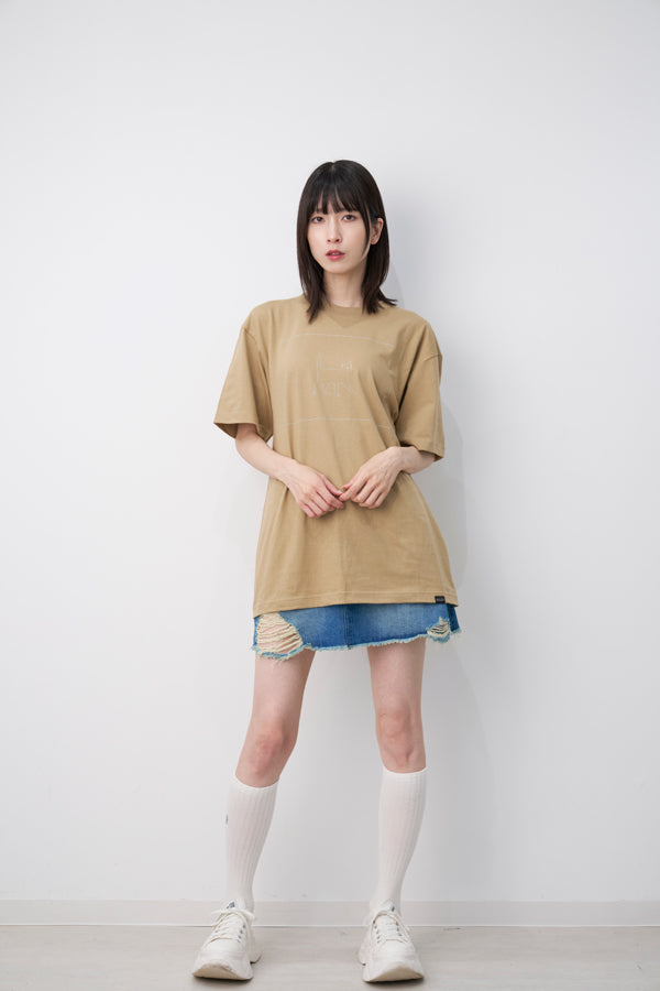 【Nora Lily】Cage Cat S/S Tee-Khaki-225320001-27L