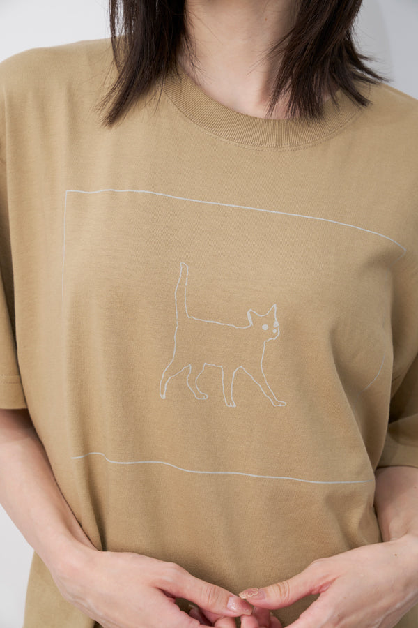 【Nora Lily】Cage Cat S/S Tee-Khaki-225320001-27L