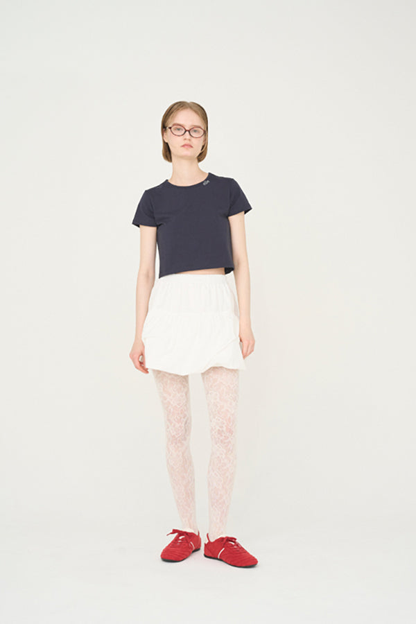 【Nora Lily】「elle」Moondrop Balloon Short Skirt-White-225360089-01F
