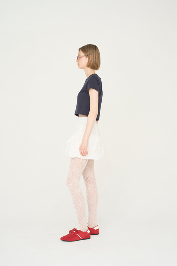 【Nora Lily】「elle」Moondrop Balloon Short Skirt-White-225360089-01F