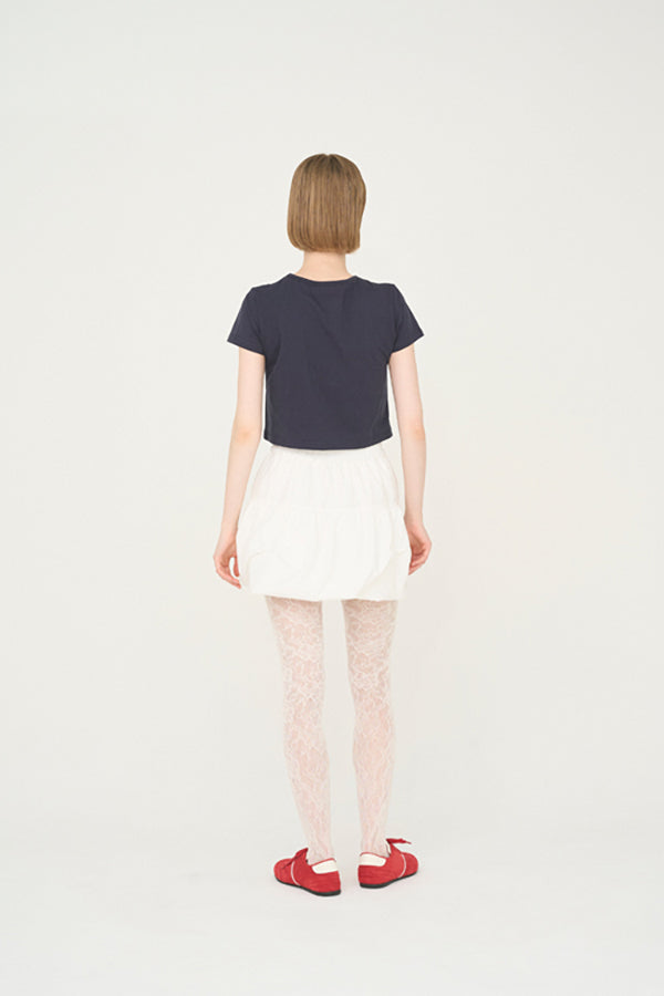 【Nora Lily】「elle」Moondrop Balloon Short Skirt-White-225360089-01F
