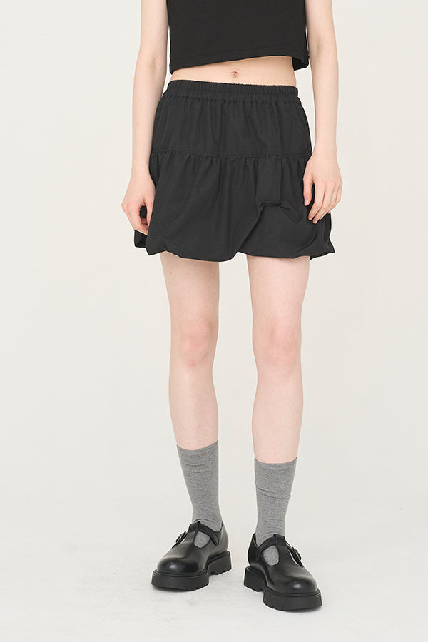 【Nora Lily】「elle」Moondrop Balloon Short Skirt-Black-225360089-19F