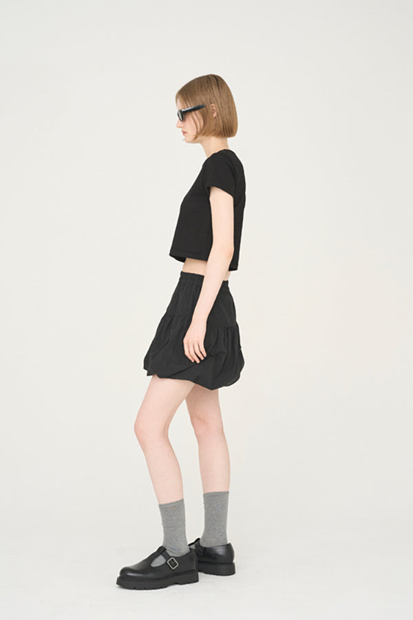 【Nora Lily】「elle」Moondrop Balloon Short Skirt-Black-225360089-19F