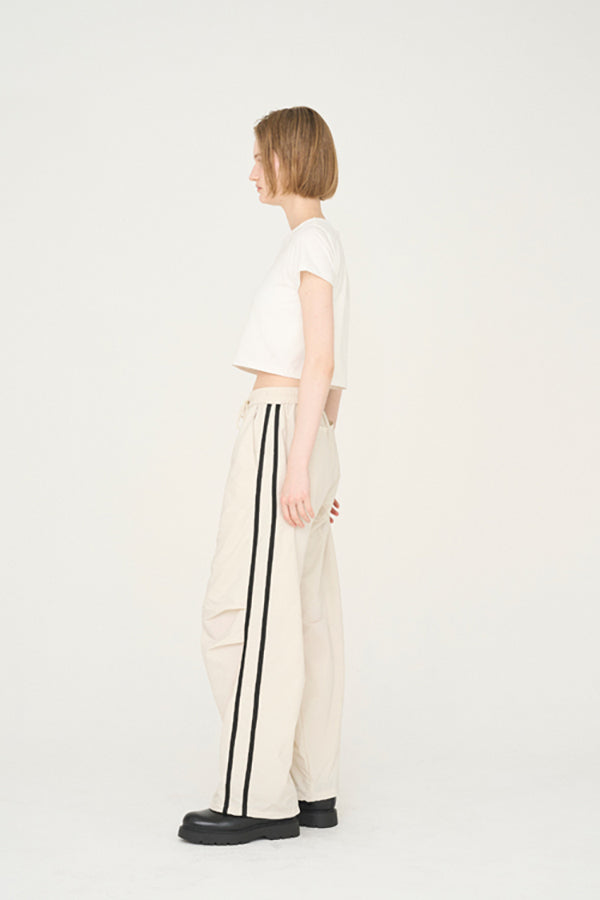 【Nora Lily】「elle」Eggline Track Pants-Smoky White-225360090-02F