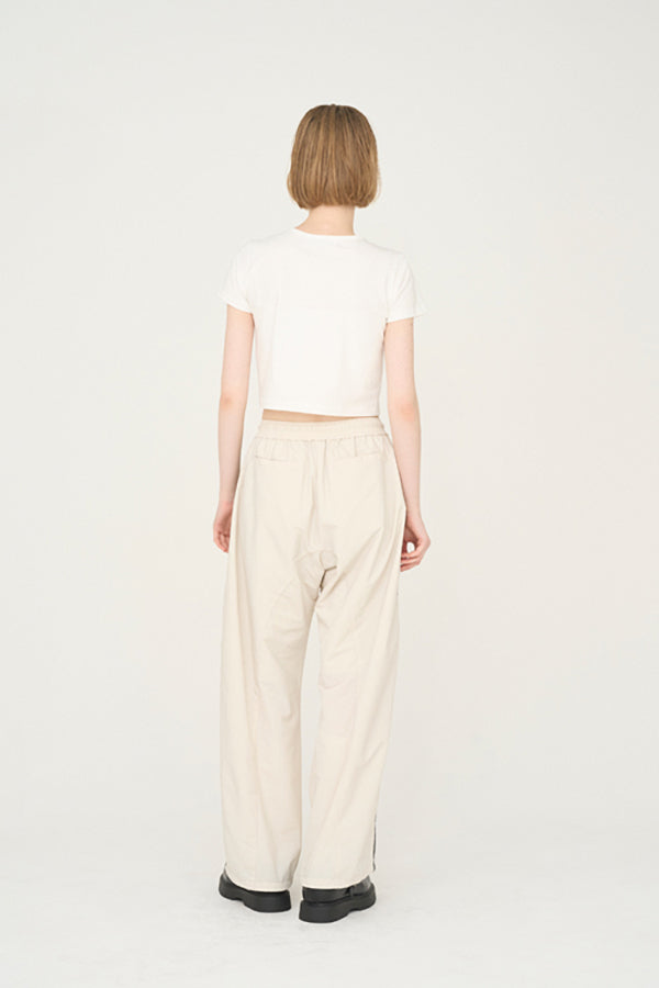 【Nora Lily】「elle」Eggline Track Pants-Smoky White-225360090-02F