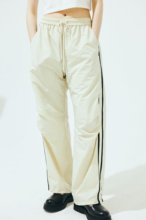 【Nora Lily】「elle」Eggline Track Pants-Smoky White-225360090-02F