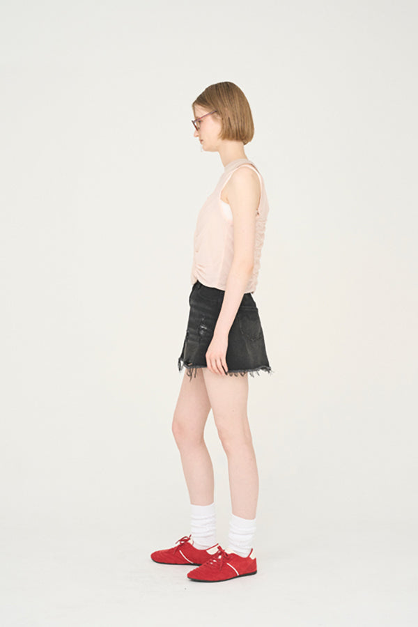 【Nora Lily】「elle」Skirted Wide Jean-Black-225360092-19F