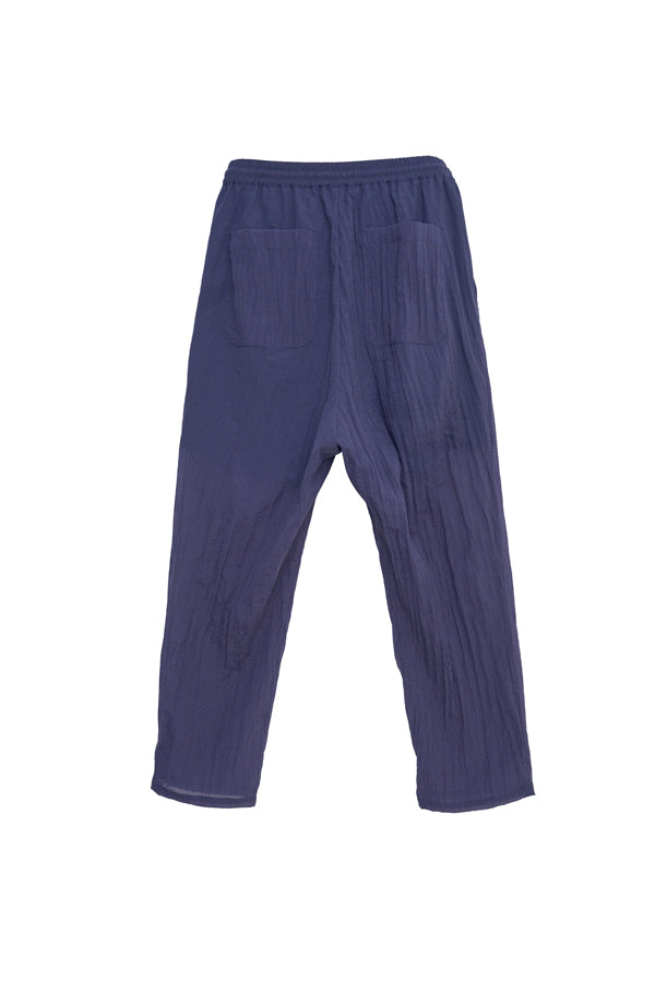 【Nora Lily】Lucent Breeze Relax Trousers-Navy-225360097-93F