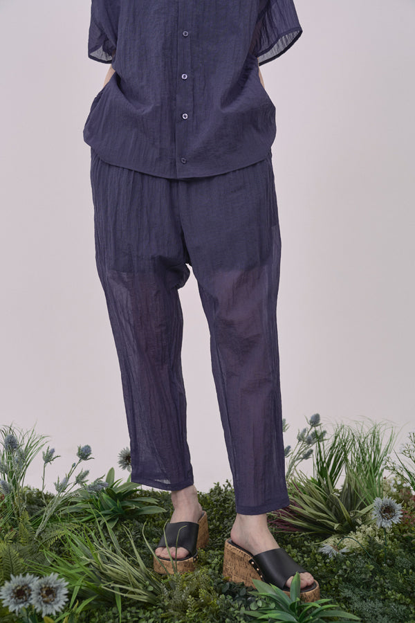 【Nora Lily】Lucent Breeze Relax Trousers-Navy-225360097-93F