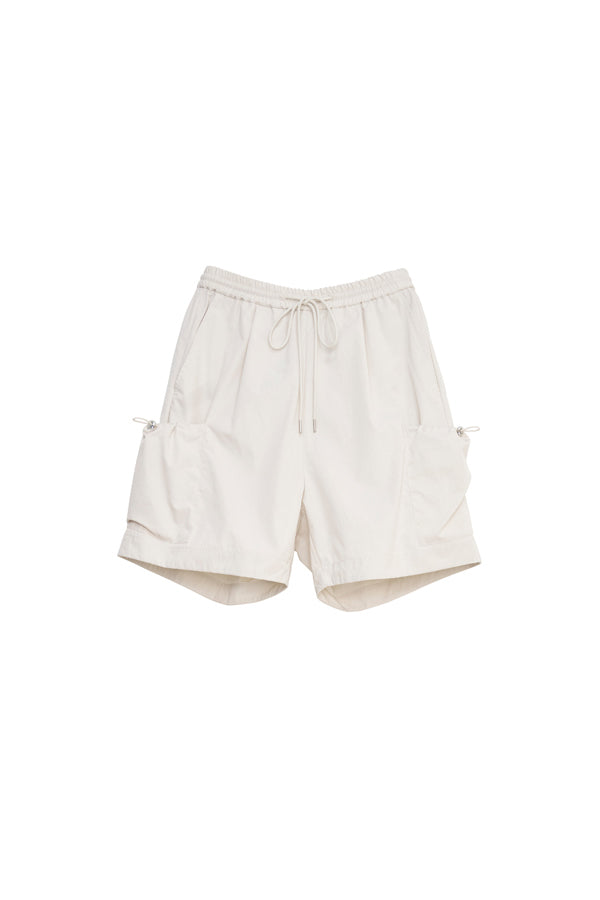 【Nora Lily】Drawcord Cubist  Cargo Shorts-Ivory-225360098-04F