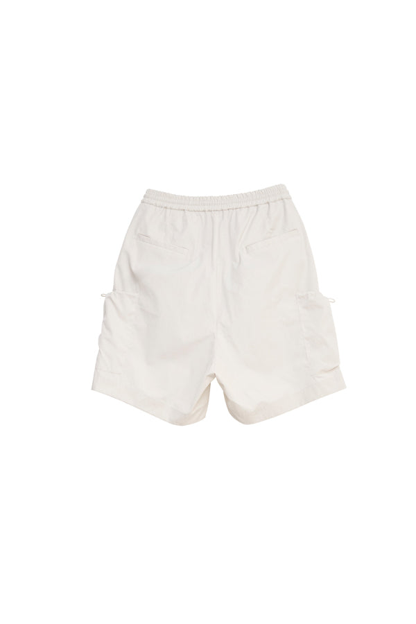 【Nora Lily】Drawcord Cubist  Cargo Shorts-Ivory-225360098-04F