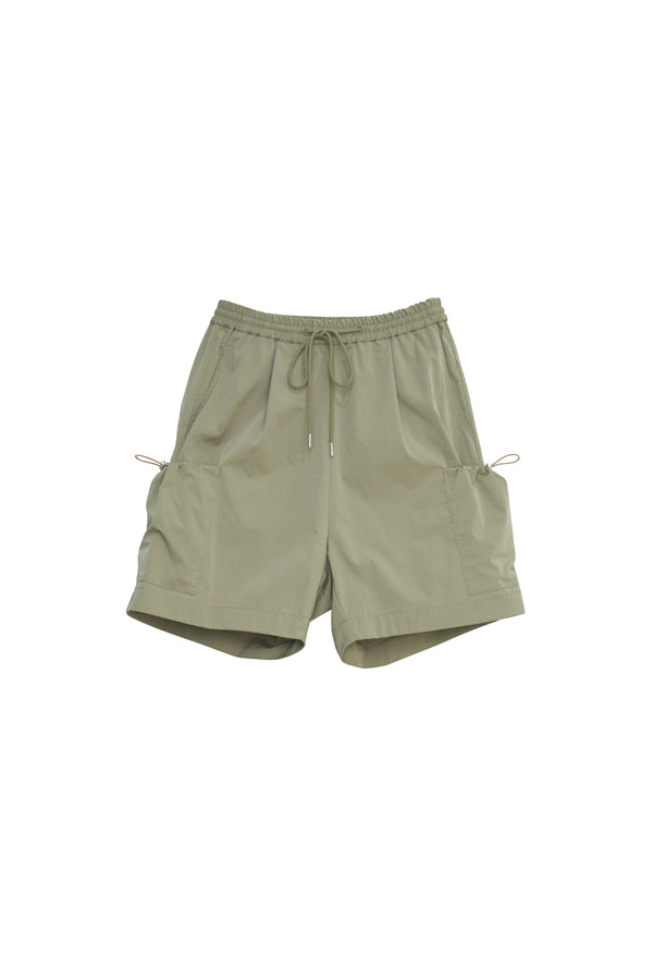 【Nora Lily】Drawcord Cubist  Cargo Shorts-Khaki-225360098-27F