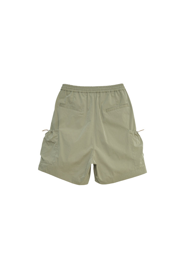 【Nora Lily】Drawcord Cubist  Cargo Shorts-Khaki-225360098-27F
