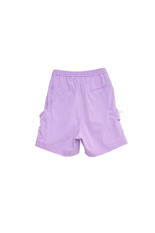 【Nora Lily】Drawcord Cubist  Cargo Shorts-Purple-225360098-83F