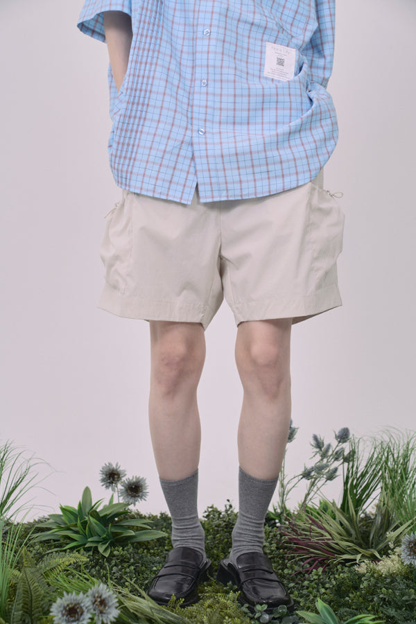 【Nora Lily】Drawcord Cubist  Cargo Shorts-Ivory-225360098-04F