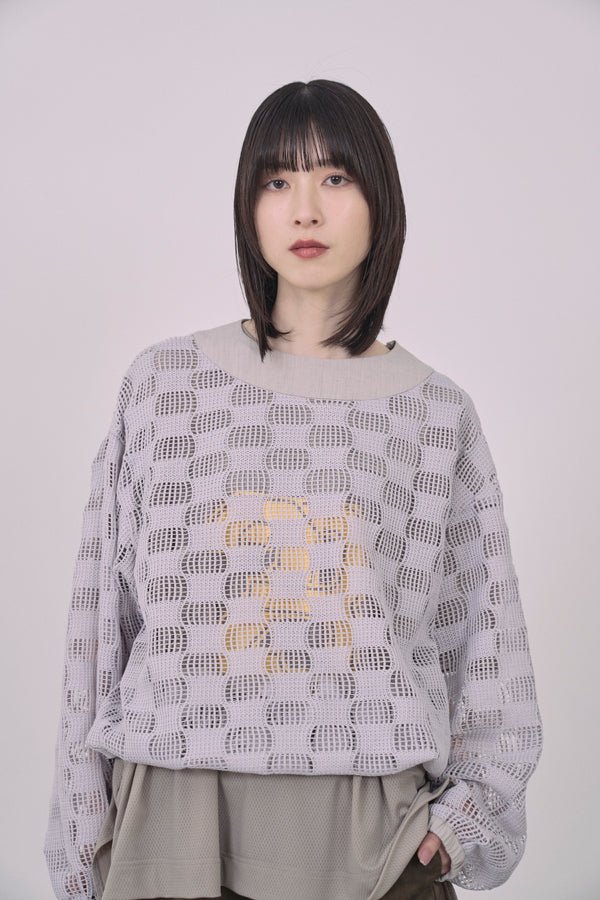 【Nora Lily】Breeze Net L/S Pullover-Light Grey-225380126-12F