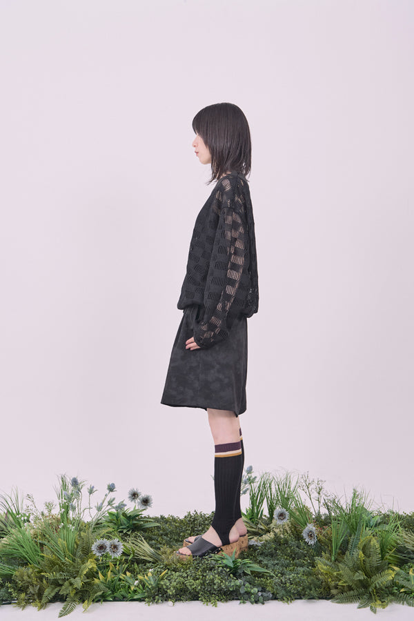 【Nora Lily】Breeze Net L/S Pullover-Black-225380126-19F