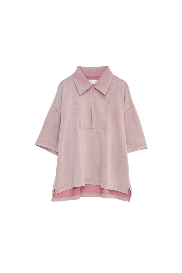 【Nora Lily】Washed Out Armor POLO Tee-Misty Rose-225380128-71F