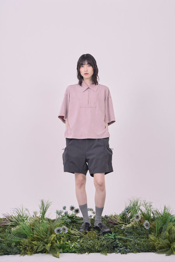 【Nora Lily】Washed Out Armor POLO Tee-Misty Rose-225380128-71F