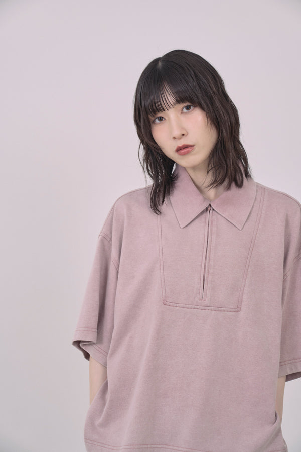 【Nora Lily】Washed Out Armor POLO Tee-Misty Rose-225380128-71F