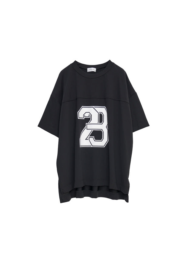 【Nora Lily】Hug Number 23 Logo Print Mesh Ease Tee-Black-225380129-19F