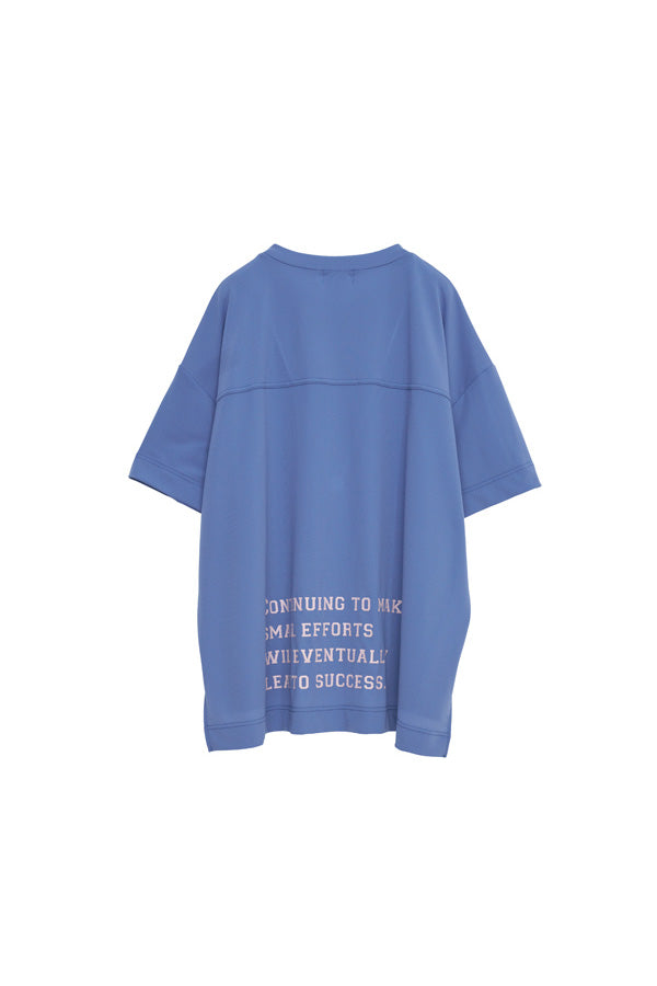 【Nora Lily】Hug Number 23 Logo Print Mesh Ease Tee-Blue-225380129-92F