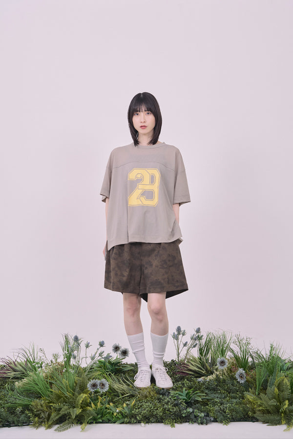 【Nora Lily】Hug Number 23 Logo Print Mesh Ease Tee-Light Grey-225380129-12F