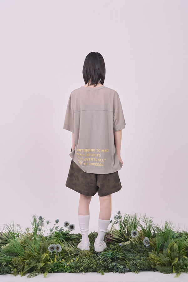 【Nora Lily】Hug Number 23 Logo Print Mesh Ease Tee-Light Grey-225380129-12F