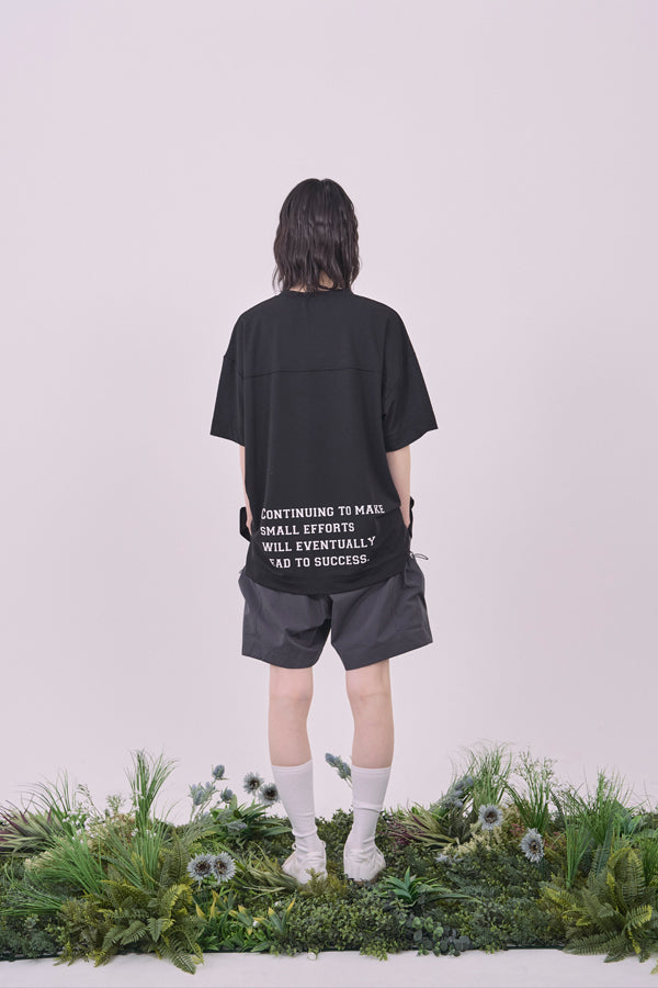 【Nora Lily】Hug Number 23 Logo Print Mesh Ease Tee-Black-225380129-19F