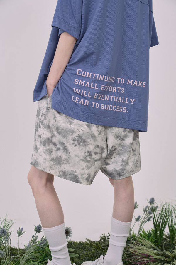 【Nora Lily】Hug Number 23 Logo Print Mesh Ease Tee-Blue-225380129-92F