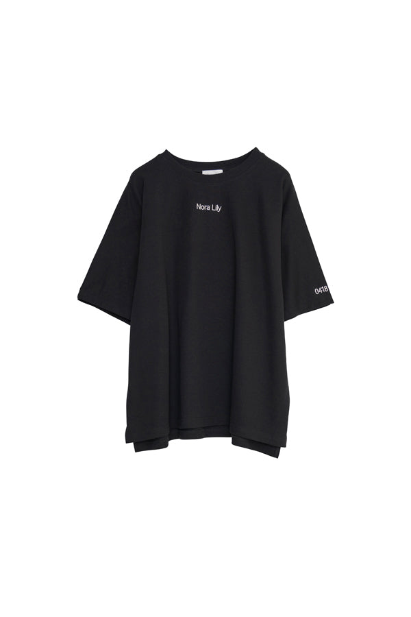 【Nora Lily】Embroidery Heritage Logo Ease Tee-Black-225380132-19F
