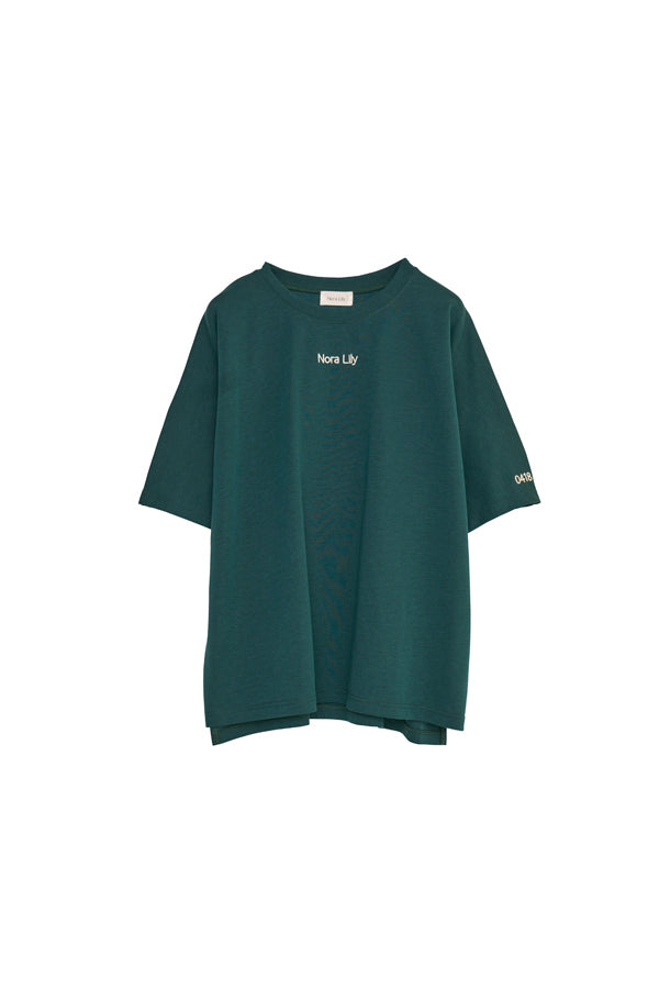 【Nora Lily】Embroidery Heritage Logo Ease Tee-Green-225380132-22F