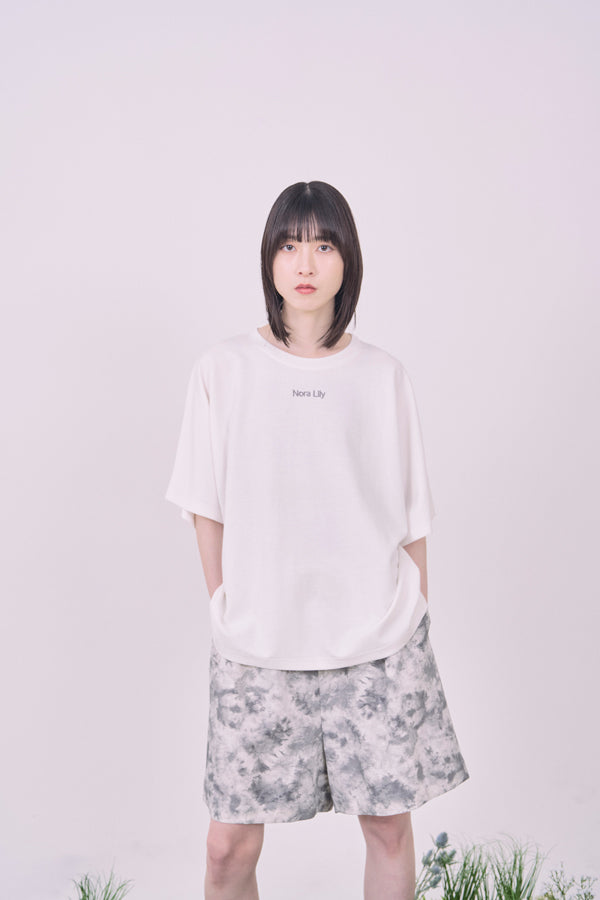【Nora Lily】Embroidery Heritage Logo Ease Tee-White-225380132-01F
