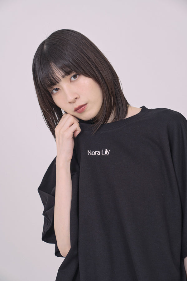 【Nora Lily】Embroidery Heritage Logo Ease Tee-Black-225380132-19F