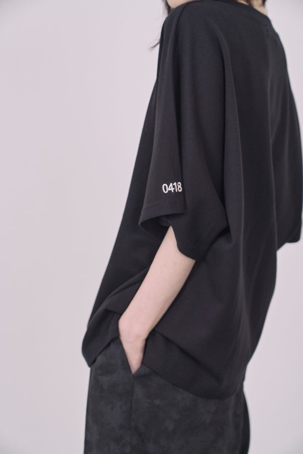 【Nora Lily】Embroidery Heritage Logo Ease Tee-Black-225380132-19F