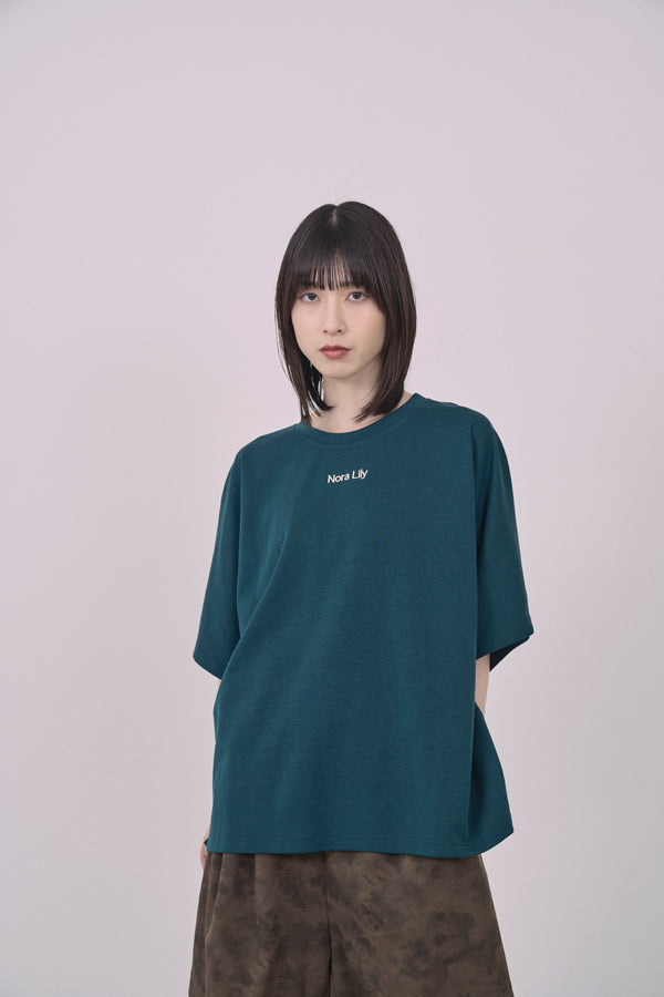 【Nora Lily】Embroidery Heritage Logo Ease Tee-Green-225380132-22F