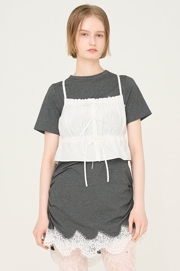 【Nora Lily】「elle」Twilight Frill Cami-White-225380137-01F
