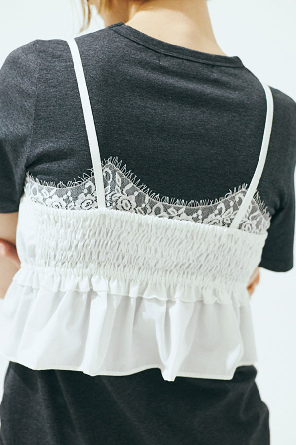 【Nora Lily】「elle」Twilight Frill Cami-White-225380137-01F
