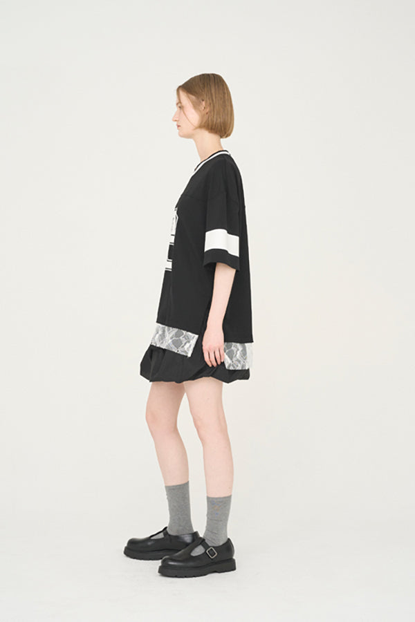【Nora Lily】「elle」Hug Number 23 Mesh Tule Layer Tee-Black-225380139-19F