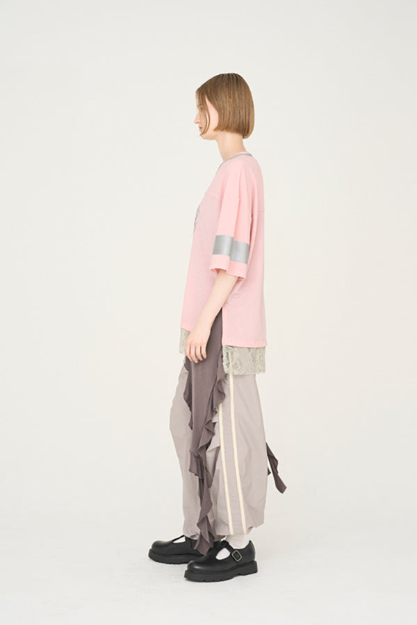 【Nora Lily】「elle」Hug Number 23 Mesh Tule Layer Tee-Pink-225380139-71F
