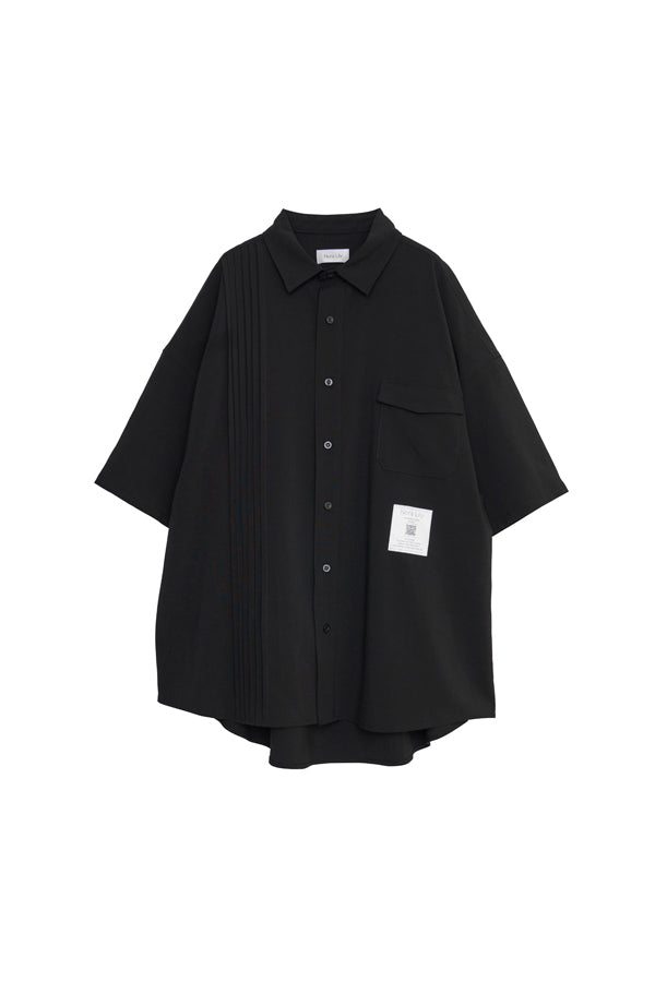 【Nora Lily】Echo Solid S/S Overshirt-Black-225380143-19F
